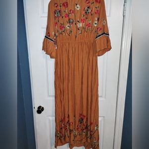 Beautiful flower embroidered dress